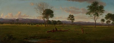 Vista de los Alpes de Gippsland, desde Bushy Park en el Río Avon de Eugene von Guérard